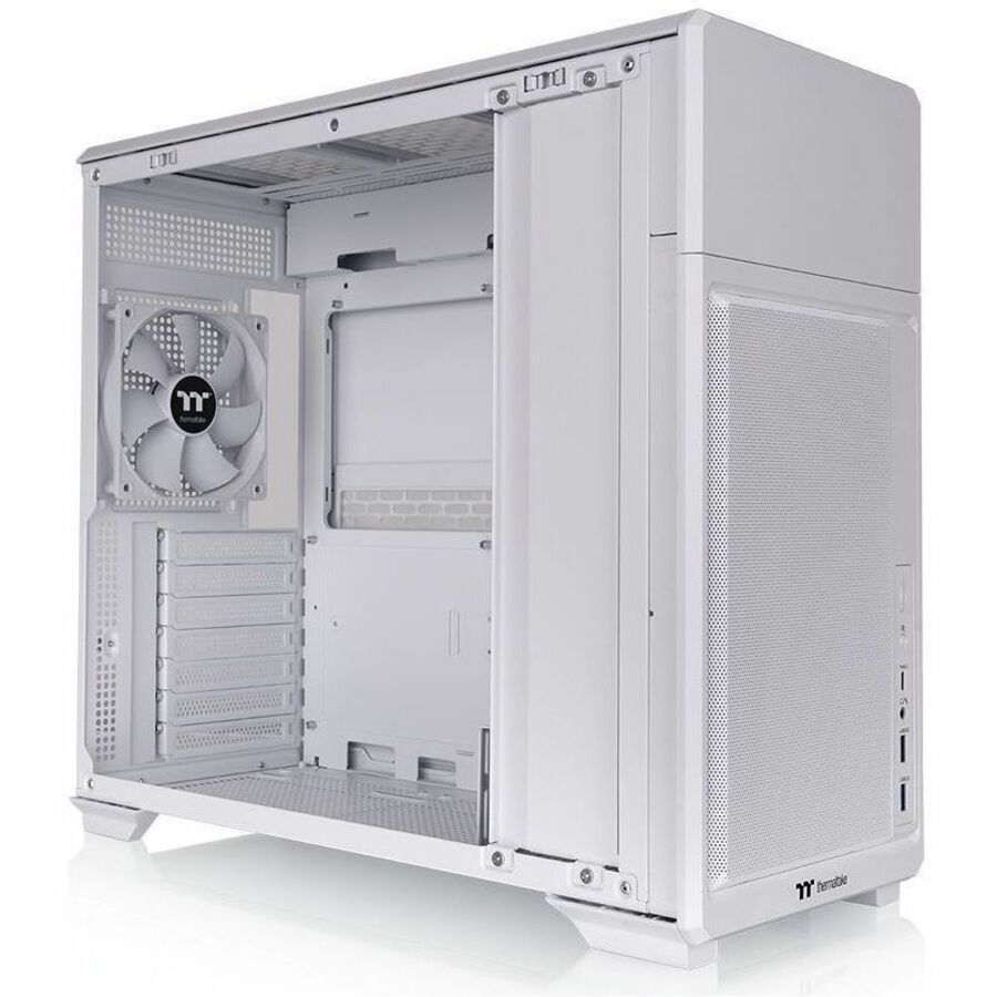 Thermaltake TR300 TG Snow Mid Tower PC Case with Support for ATX, Micro-ATX, Mini-ITX Motherboards and Customizable LCD Display