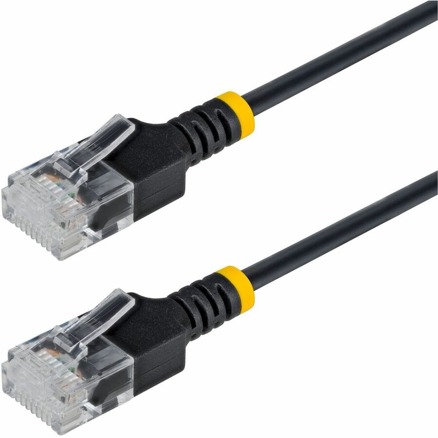 StarTech.com 6-inch Black Ultra Slim Cat6a UTP Ethernet Patch Cable with Snagless Connectors