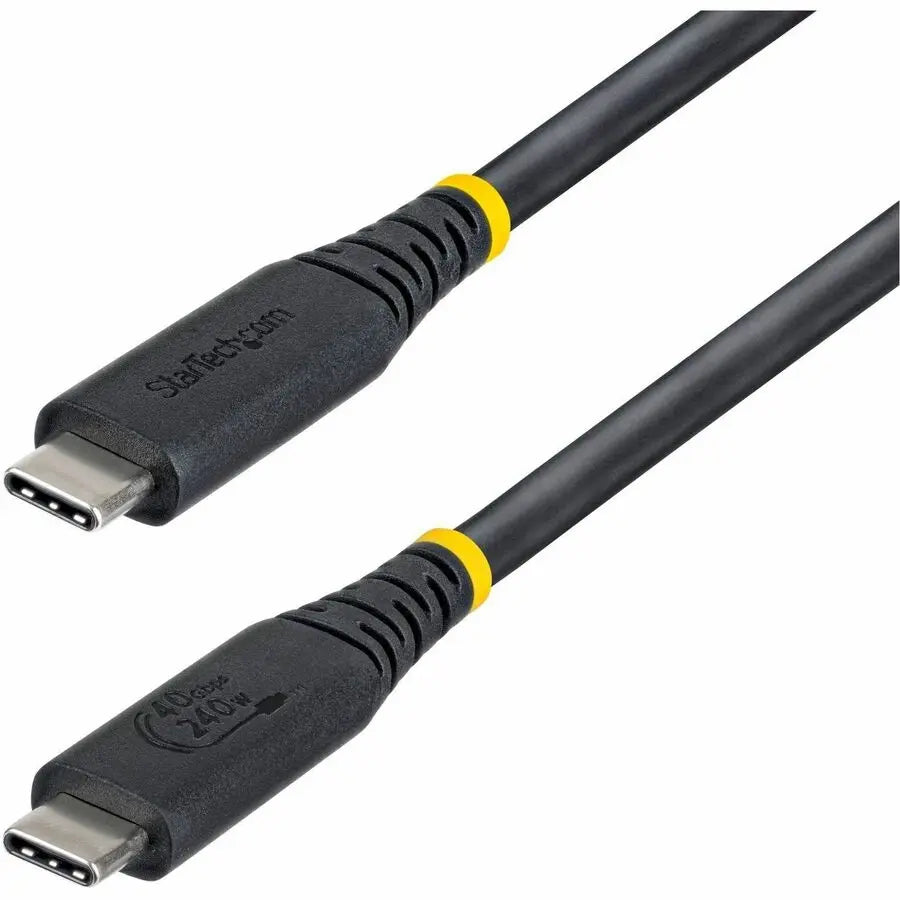StarTech.com USB4 Cable - 40Gbps, 8K/4K Video, 240W Power Delivery, Certified for Apple M-series MacBooks