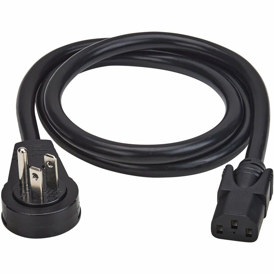 Eaton Tripp Lite Series P007-003-15RR 14 AWG Right-Angle Computer Power Cable, NEMA 5-15P to C13, 3 ft