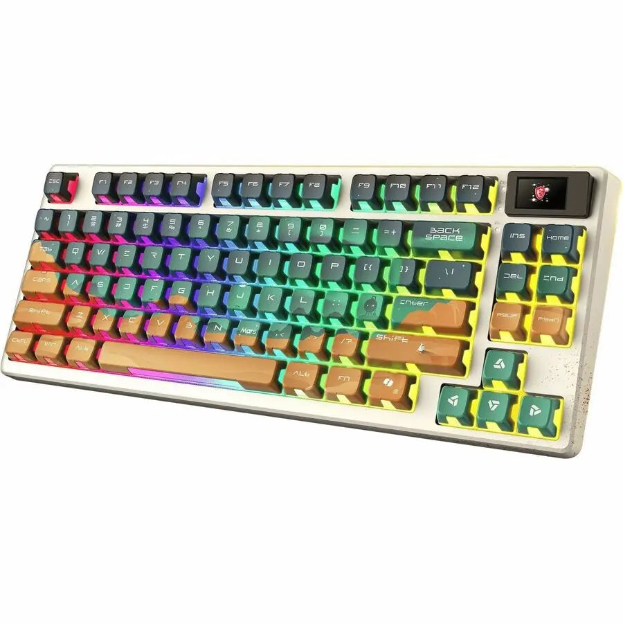 MSI Forge GK600 TKL Wireless Mars Gaming Keyboard with Hot-Swappable Switches and 1.06-Inch Display