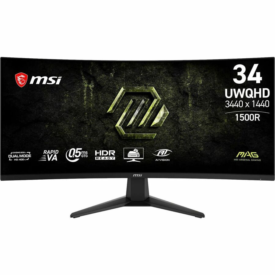 MSI MAG 346CQDF E20 34-Inch Curved Gaming Monitor with UW-QHD Resolution and 200Hz/400Hz Dual Mode