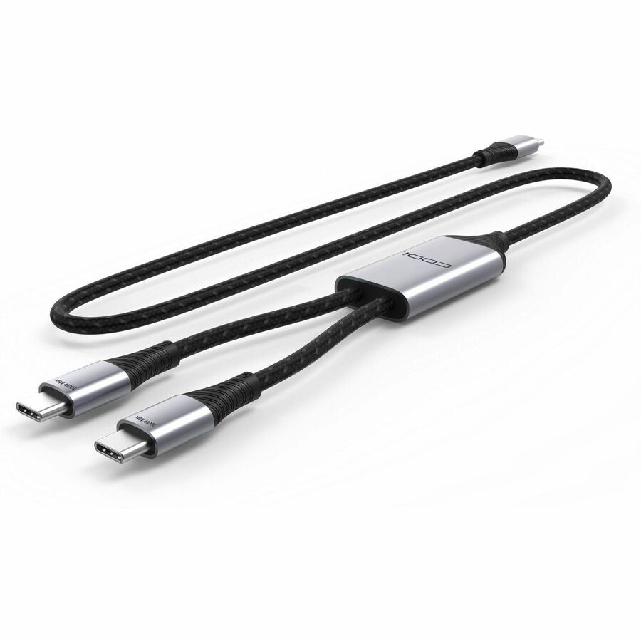 CODi CB6FC2C 100W USB-C to Dual USB-C Charging Cable with Lightning Adapter