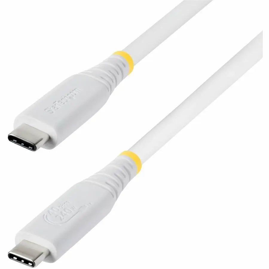 StarTech.com 1.5ft USB4 Cable - 40Gbps, 240W Power Delivery, 8K/4K Video, USB-IF Certified, White