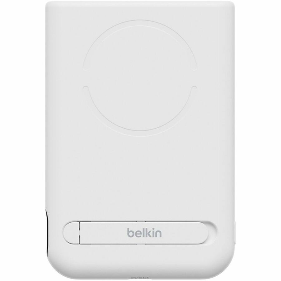 Belkin UltraCharge Pro Power Bank 10K with Magnetic Ring - White, Fast Wireless & USB-C Charging