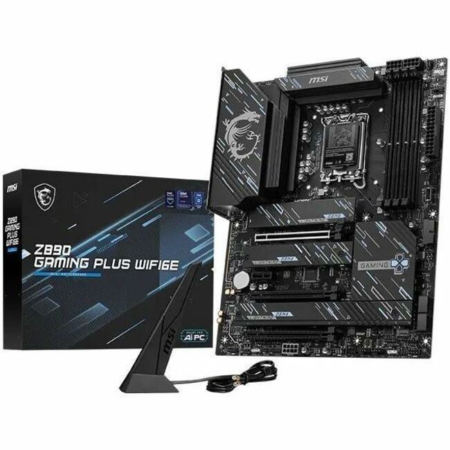MSI Z890 GAMING PLUS WIFI6E ATX Gaming Motherboard for Intel Core Ultra Processors, Z890GAMPLUSWIFI6E