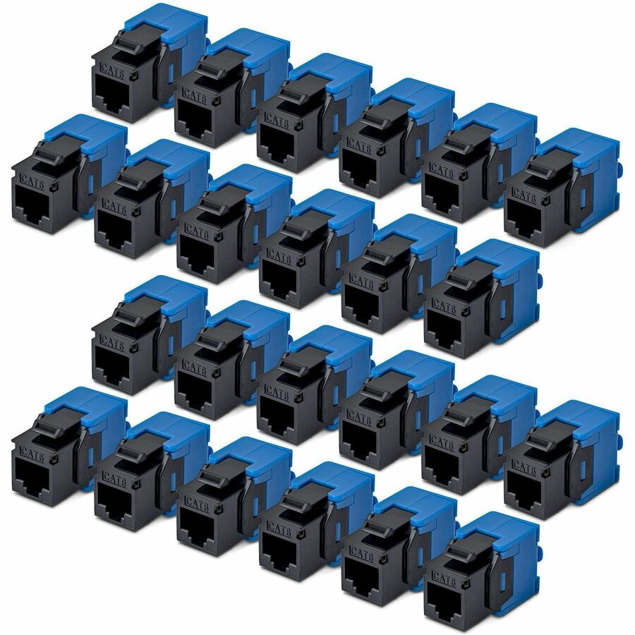StarTech.com C6KEYTL180BK24PK Toolless Cat6 RJ45 Keystone Jacks, 24-Pack, Black
