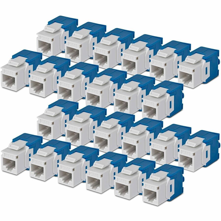 StarTech.com C6KEYTL180WH24PK Toolless Cat6 RJ45 Keystone Jacks, 24-Pack, White