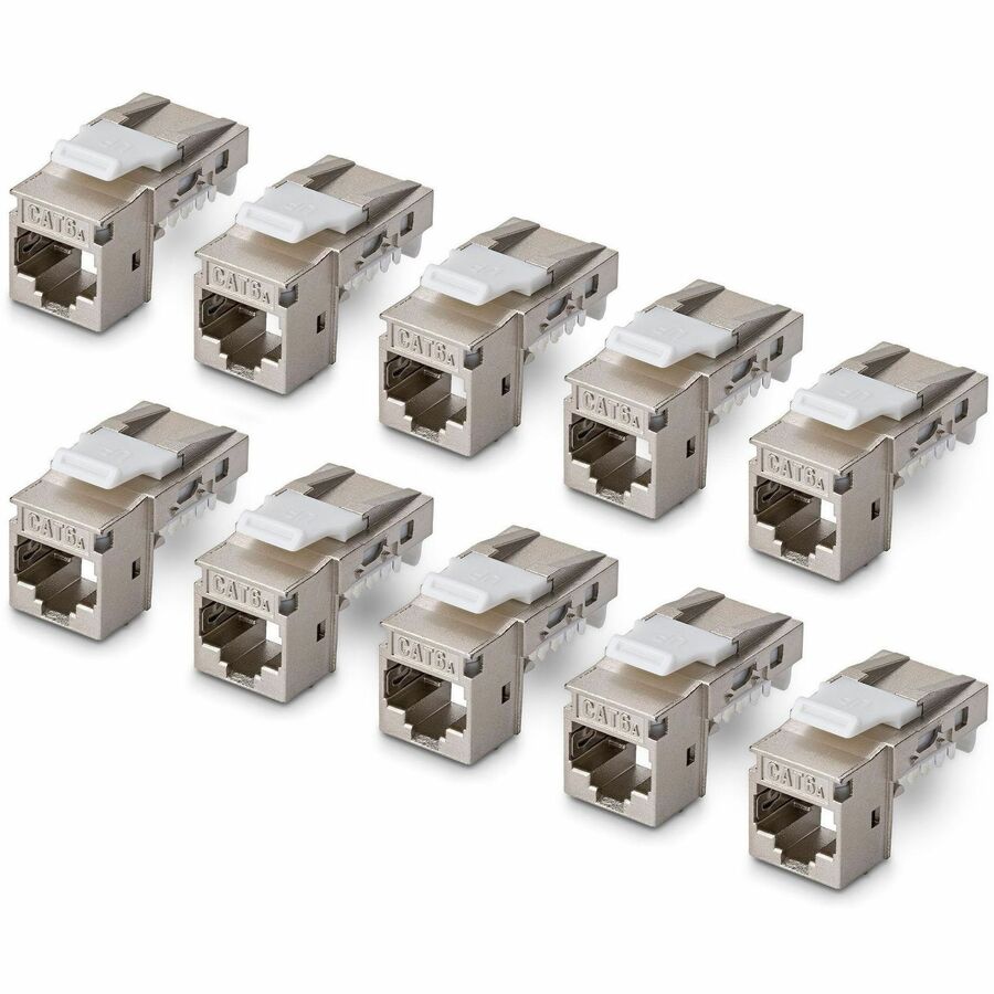 StarTech.com C6AKEYTLSTP9010PK Shielded Toolless Cat6a RJ45 Keystone Jacks, 10-Pack