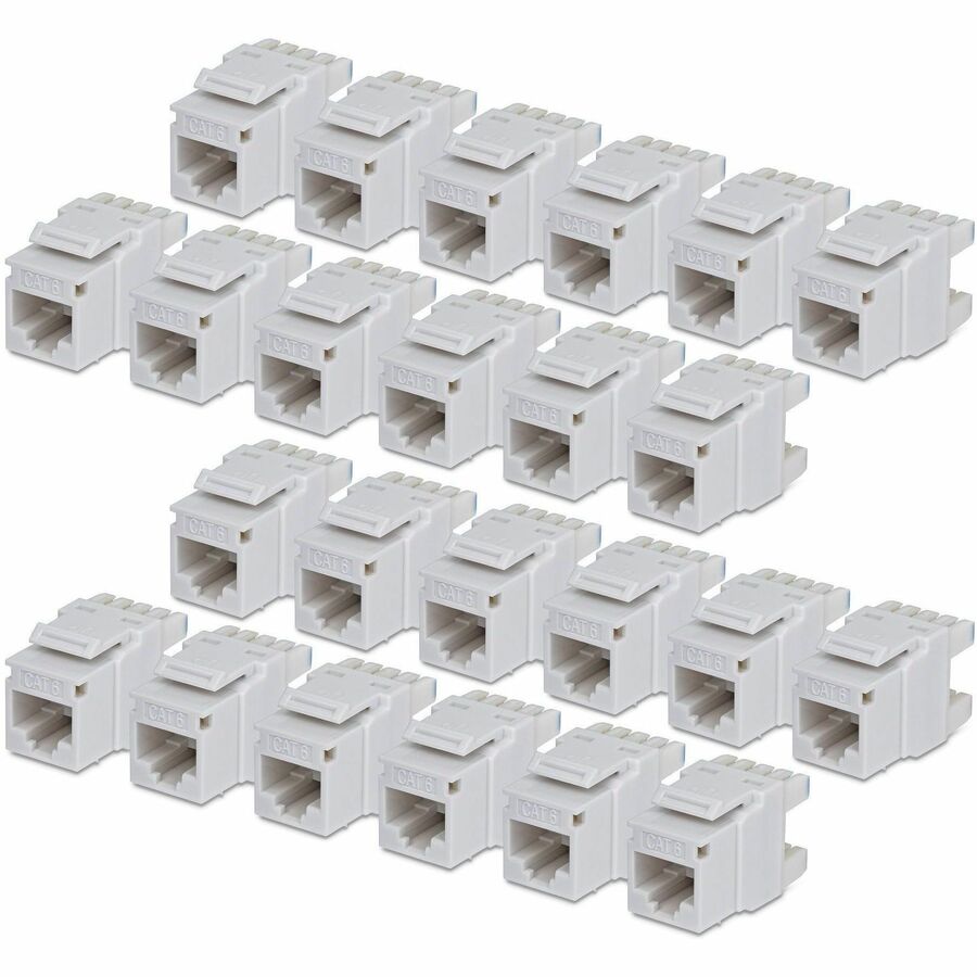 StarTech.com C6KEY110180WH24PK Cat6 RJ45 Keystone Jacks, 24-Pack, White