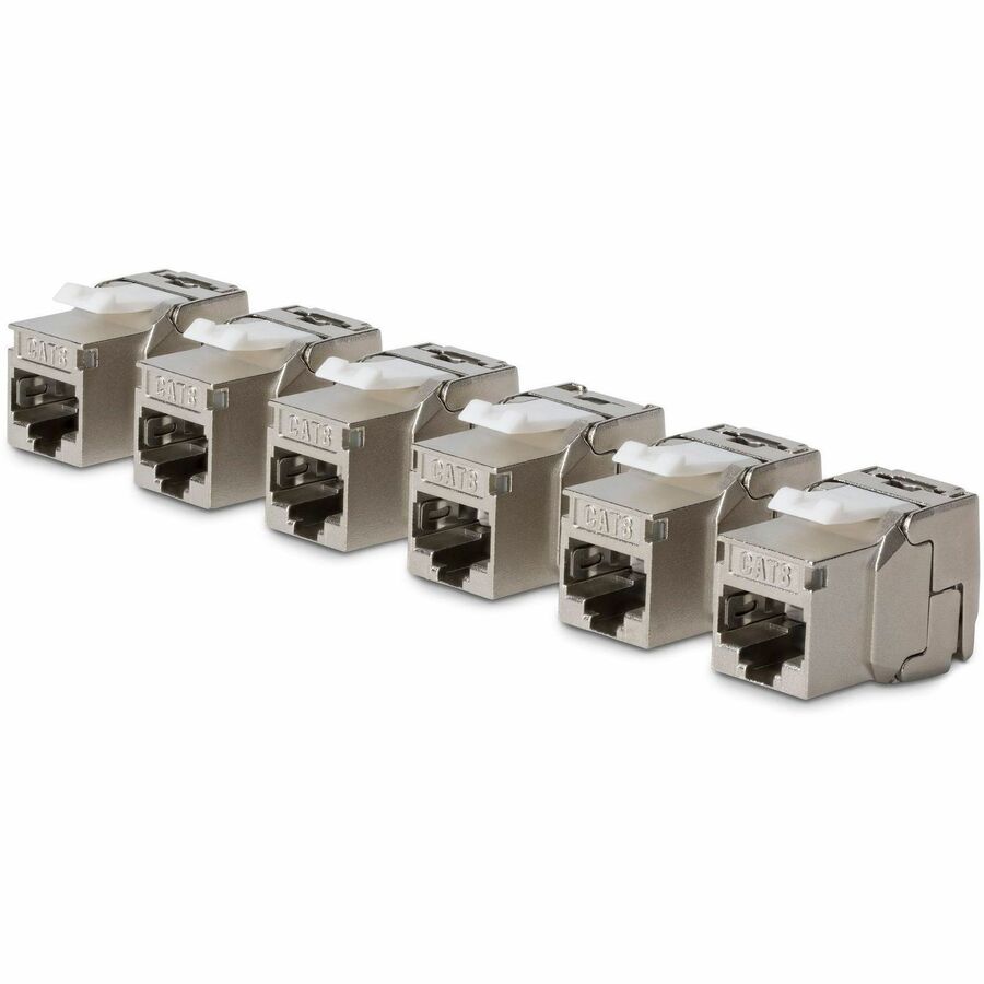 StarTech.com C8KEYSTP1806PK Cat8 Toolless RJ45 STP Keystone Jacks, 6-Pack