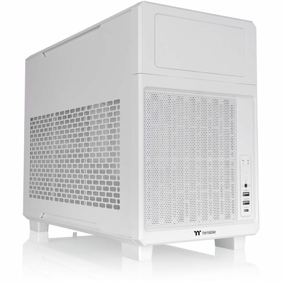 Thermaltake TR200 Snow Micro Chassis - Micro-ATX PC Case with LCD Screen Support and Advanced Cooling