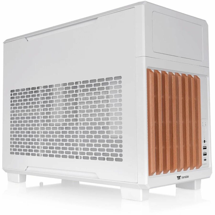 Thermaltake TR200 WS Snow Micro Chassis - Compact Micro-ATX PC Case with LCD Display and Advanced Cooling Support