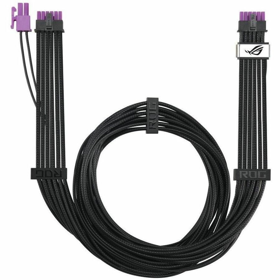 ASUS ROG ROG-EQUALIZER Internal Power Cord – PCIe 5.1 & ATX 3.1 Compatible, 2.46 ft Black Power Cable with Cable Comb and Dual-Layer Protection