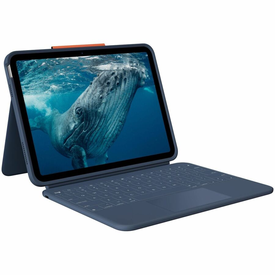 Logitech Rugged Combo 4c Touch iPad Keyboard Case for 11th Gen with Trackpad and Drop Protection