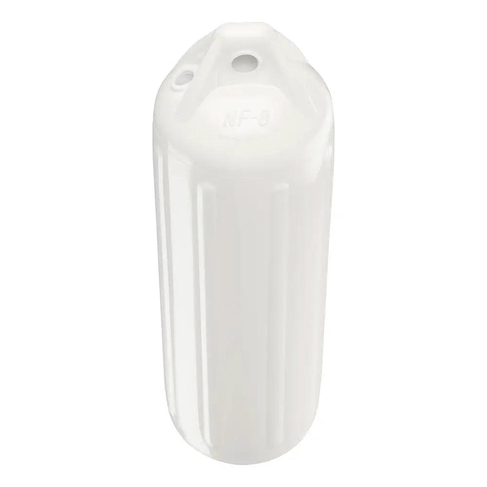 Polyform NF-3 Heavy-Duty Twin Eye Boat Fender - 5.6 x 19 Inches, White