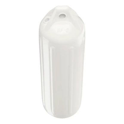 Polyform NF-3 Heavy-Duty Twin Eye Boat Fender - 5.6 x 19 Inches, White