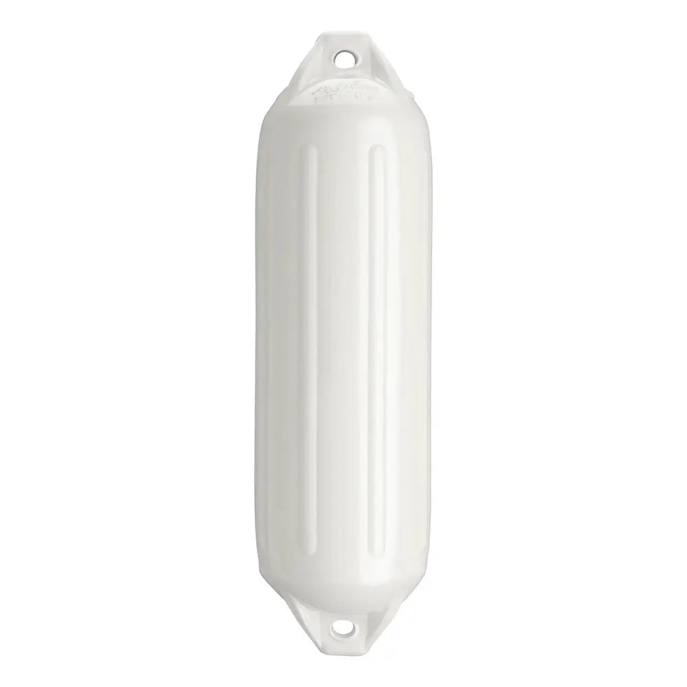 Polyform NF-3 Heavy-Duty Twin Eye Boat Fender - 5.6 x 19 Inches, White