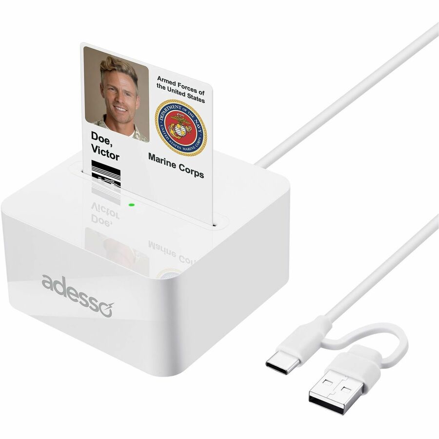 Adesso SCR-500 Desktop Smart Card Reader with USB-C Interface