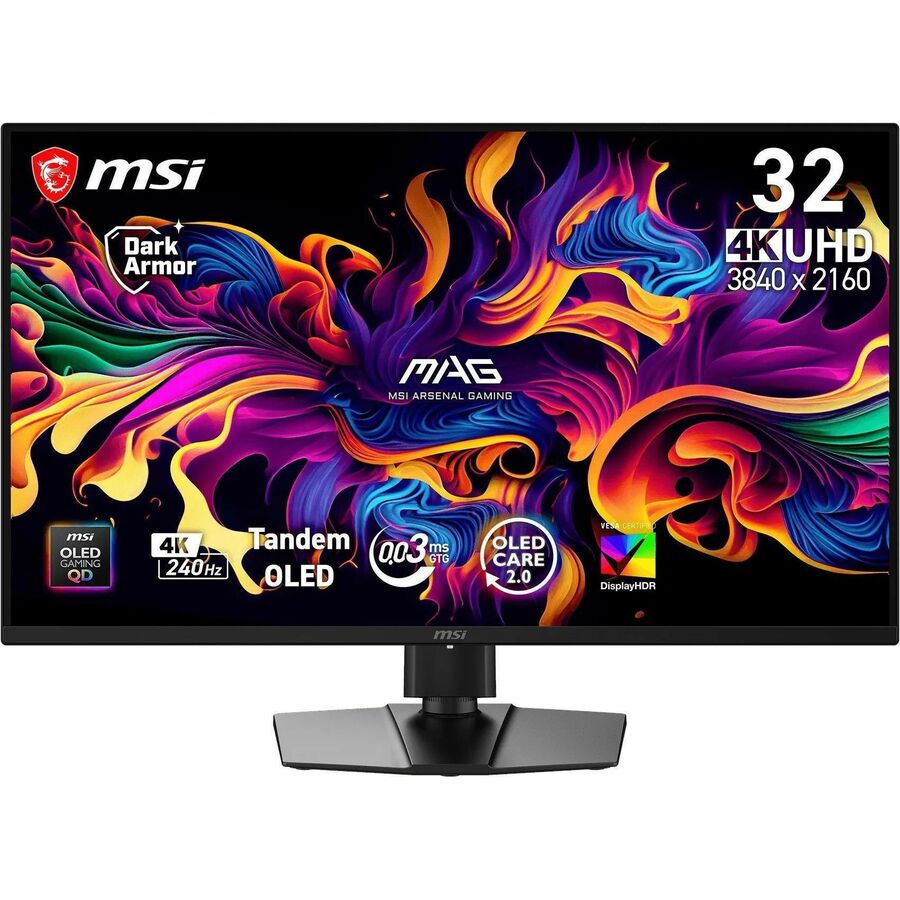 MSI MAG 321UP QD-OLED X24 32-Inch 4K UHD Gaming Monitor with HDR and VESA Mount