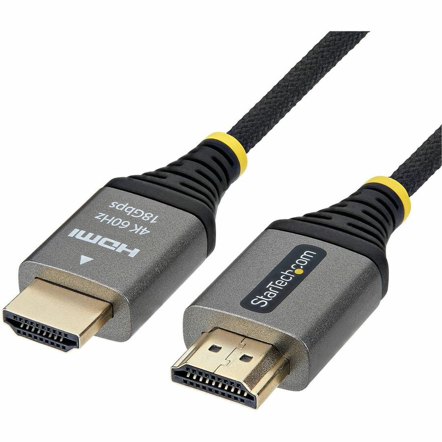 StarTech.com 6ft (1.8m) Premium Certified High Speed HDMI Cable - Ultra Flexible 4K60Hz/1440p144Hz with Braided Nylon and Gold-Plated Connectors