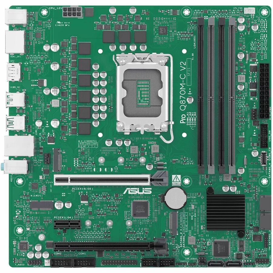 ASUS Pro Q870M-C V2-CSM Micro ATX Business Motherboard with Intel Q870 Chipset