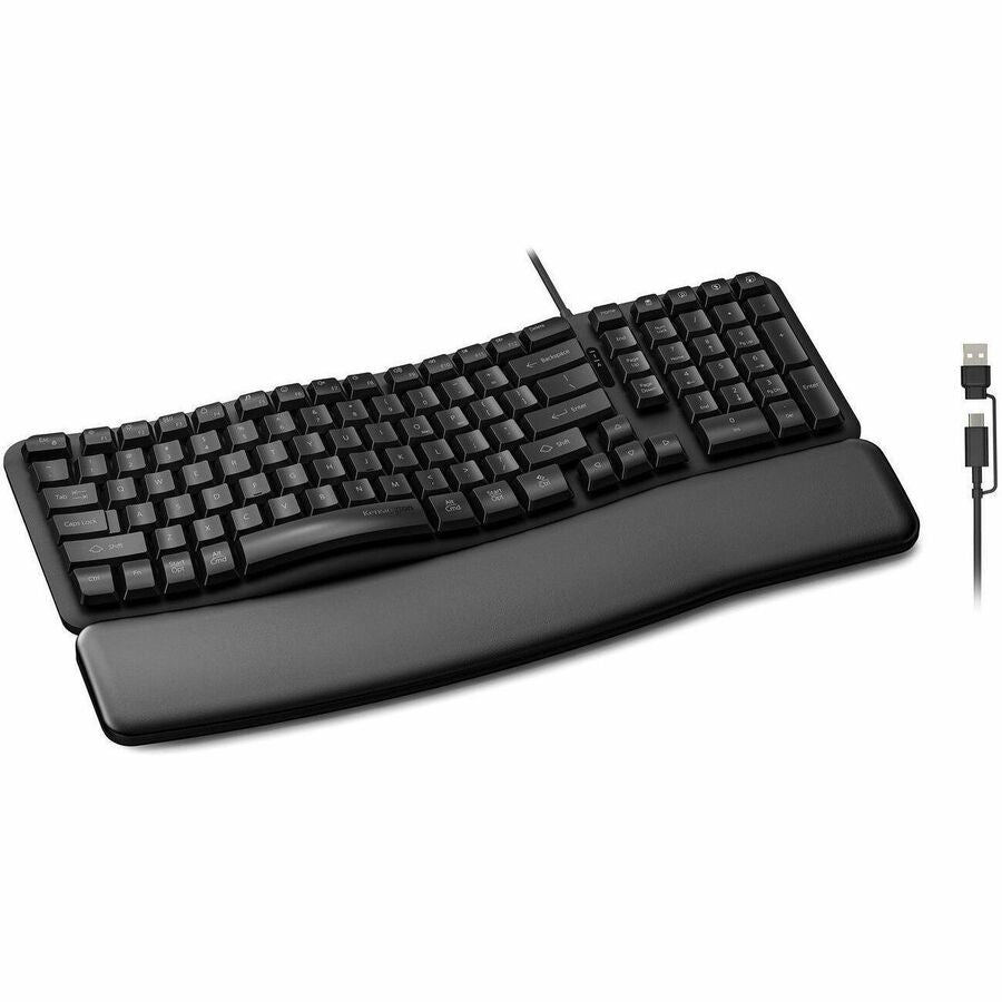 Kensington Pro Fit Ergo KB620-W Wired EQ Ergonomic Keyboard, K72506NA