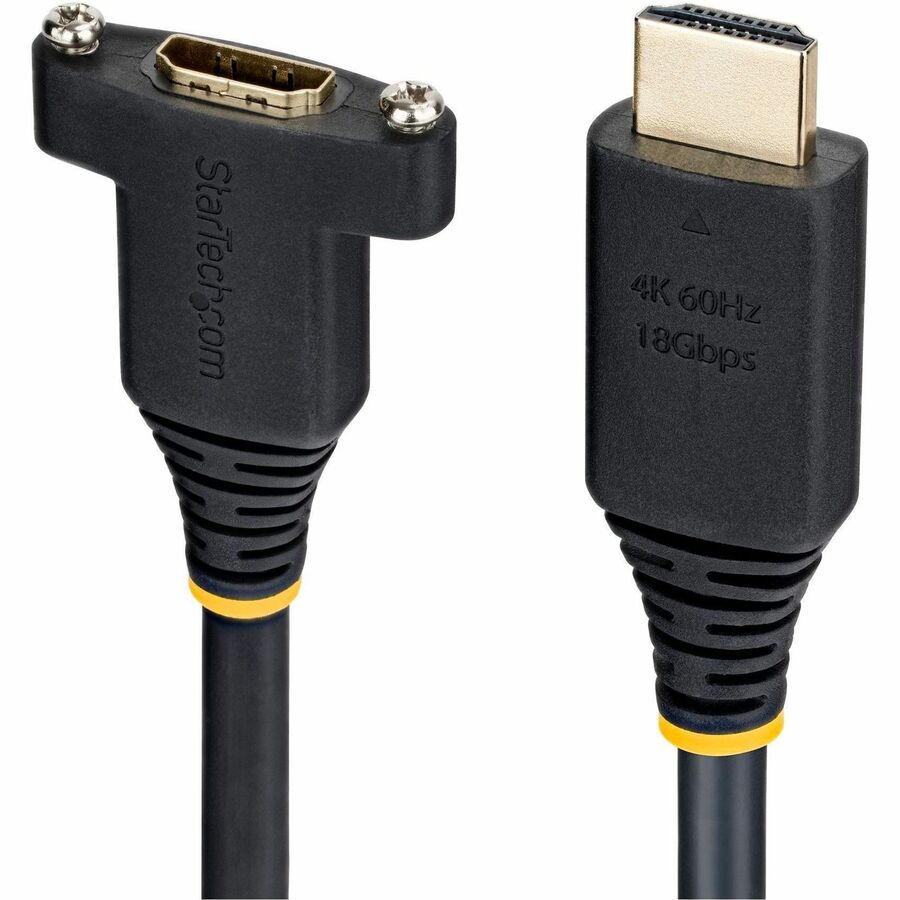 StarTech.com HDMI2PNLFM-180CM HDMI 2.0 Male to Panel-Mount Female Extension Cable