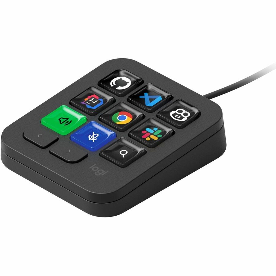 Logitech MX Keypad 920-013889 Programmable Macro Pad with 9 Customizable LCD Keys