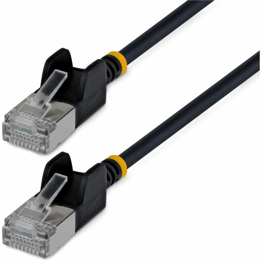 StarTech.com Ultra Slim Cat6a Ethernet Cable, 14 ft, Black, U/FTP, N6APATSTP34BKS-14FT