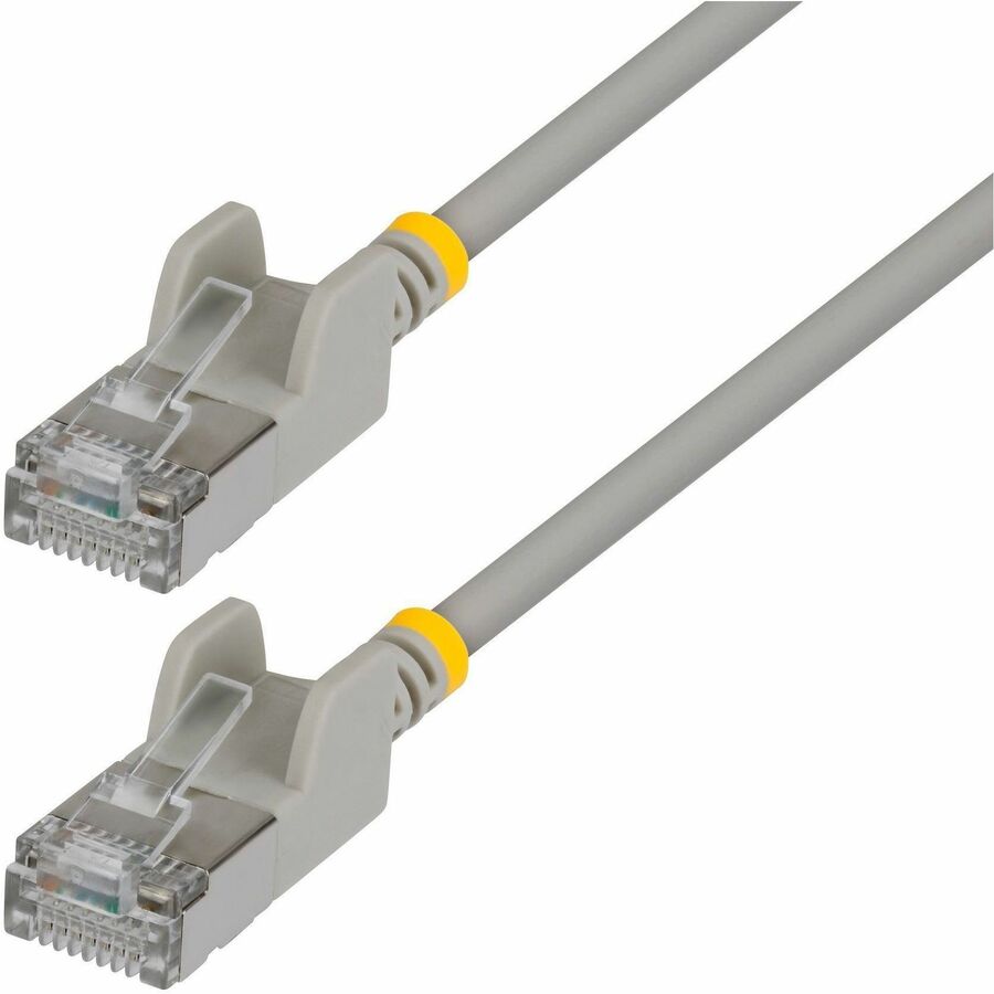StarTech.com Ultra Slim Cat6a Ethernet Cable, Gray, 2 ft, U/FTP, 10Gbps, N6APATSTP34GRS-2FT