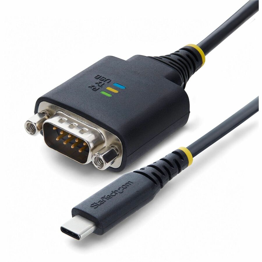 StarTech.com 1P1FFC-USB-C-SERIAL USB-C to DB9 RS-232 Serial Adapter Cable, 1 ft