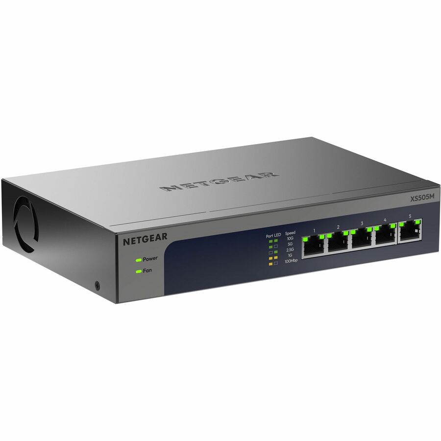Netgear XS505Mv2 5-Port 10G Multi-Gig Unmanaged Ethernet Switch, XS505M-200NAS