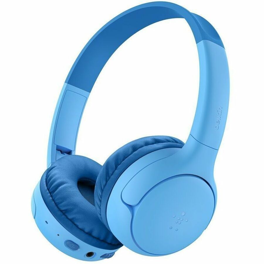 Belkin SoundForm Mini 2 Wireless On-Ear Headphones for Kids, Blue, AUD012FQBL