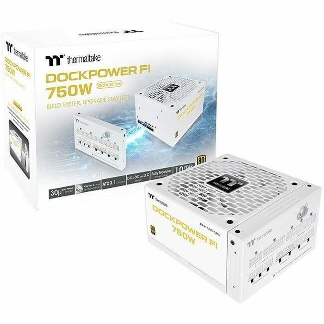 Thermaltake Dockpower FI Snow 750W ATX 3.1 Power Supply, PS-DCP-0750FNFAGU-S