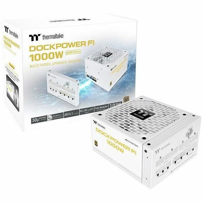 Thermaltake Dockpower FI Snow 1000W ATX Power Supply, PS-DCP-1000FNFAGU-S