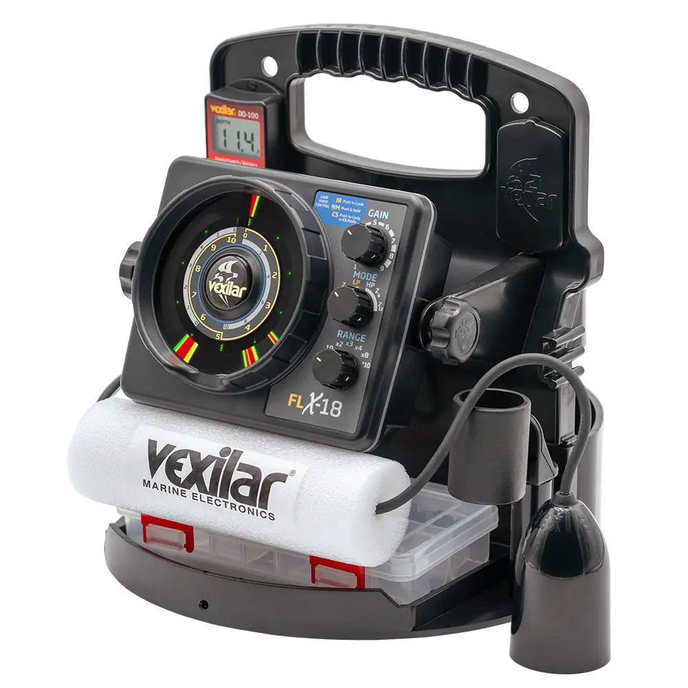 Vexilar FLX-18 Pro Pack II Fishing System with 12 Degree Ice-Ducer and DD-100