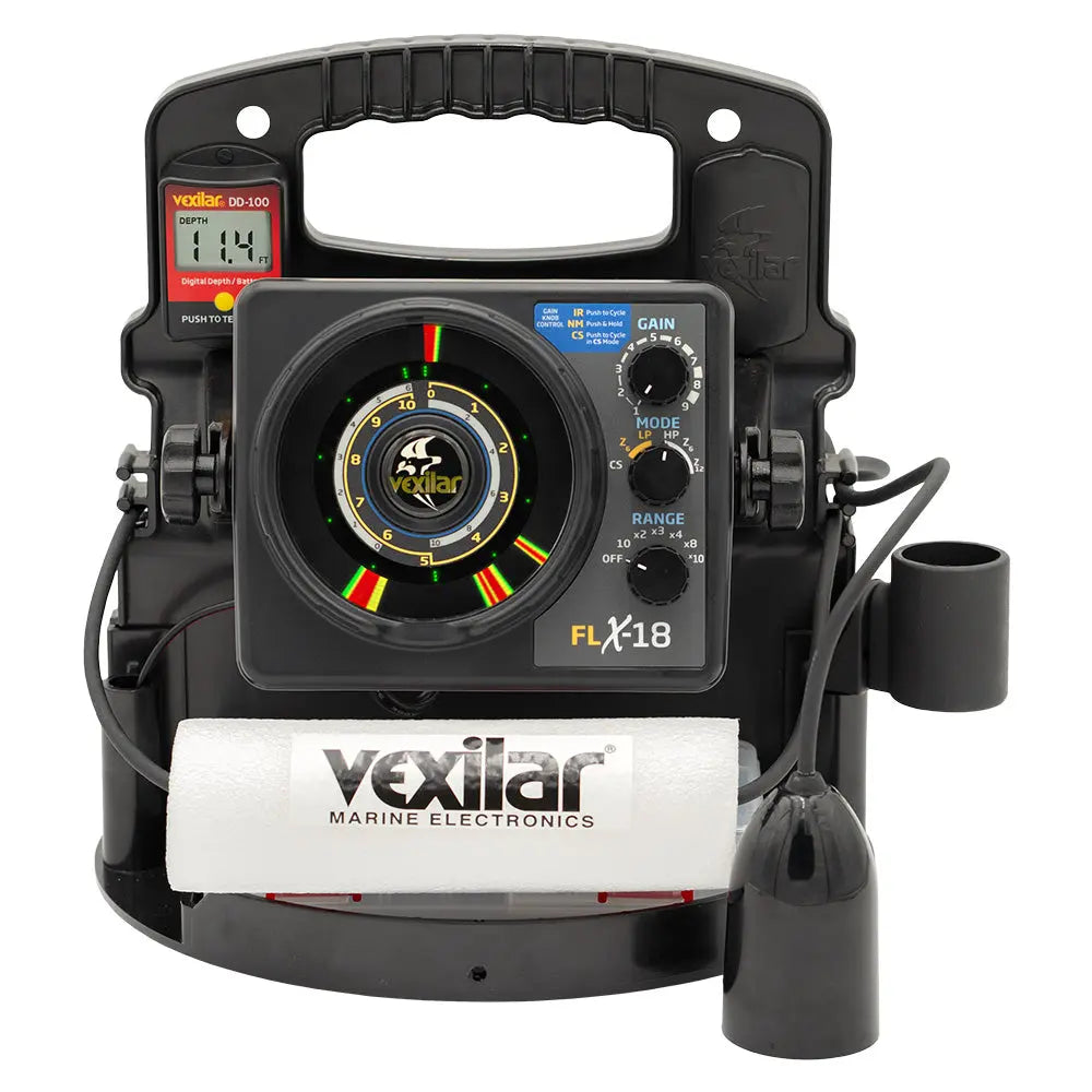 Vexilar FLX-18 Pro Pack II Fishing System with 12 Degree Ice-Ducer and DD-100