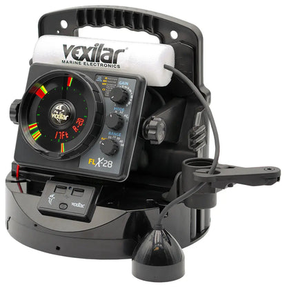 Vexilar FLX-28 Pro Pack Elite Fishing System with Pro View Ice-Ducer and Lithium Battery