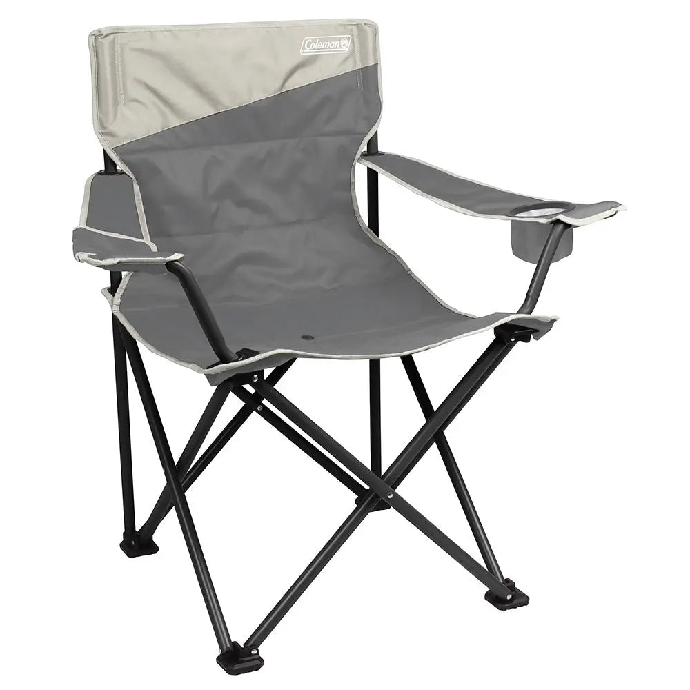 Coleman Big & Tall Quad Camping Chair in Grey with Support for 600 lbs