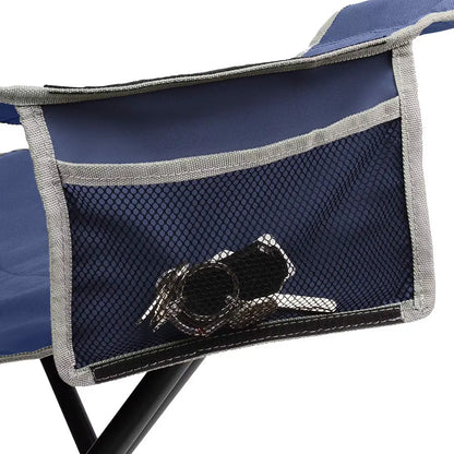 Coleman Big & Tall Quad Camping Chair - Skyfall Blue with Heavy-Duty Steel Frame and Drainable Seat