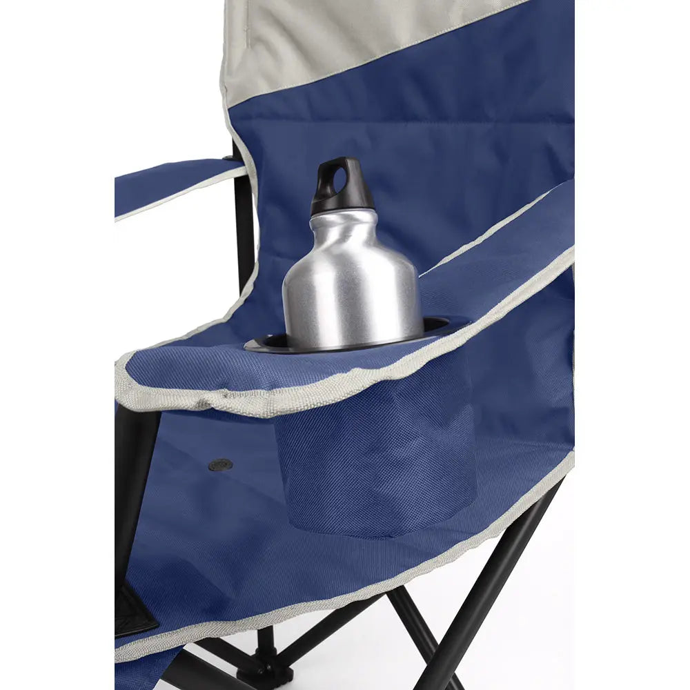 Coleman Big & Tall Quad Camping Chair - Skyfall Blue with Heavy-Duty Steel Frame and Drainable Seat