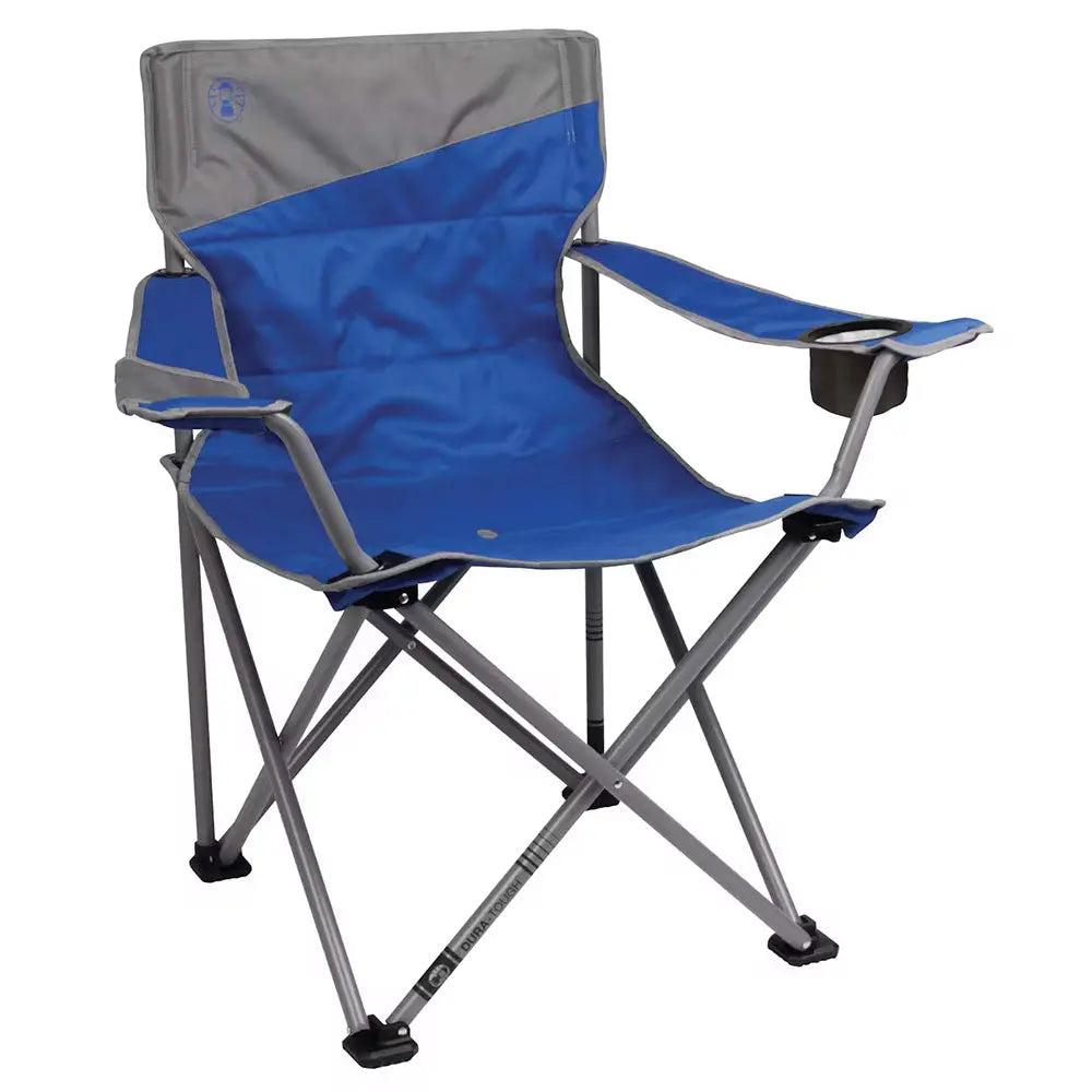 Coleman Big & Tall Quad Camping Chair in Blue – Heavy-Duty Support for Up to 600 Pounds
