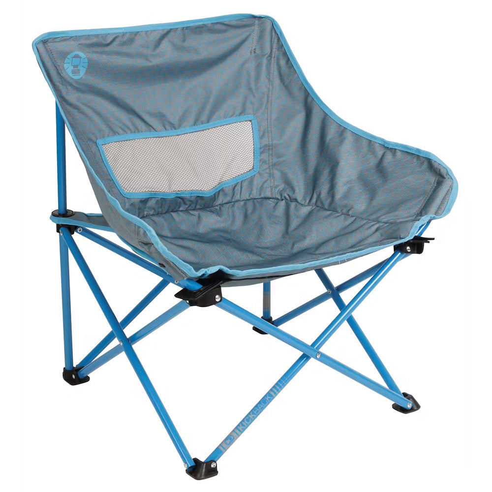 Coleman Kickback Breeze Chair in Blue - Lightweight Portable Camping and Lounge Chair