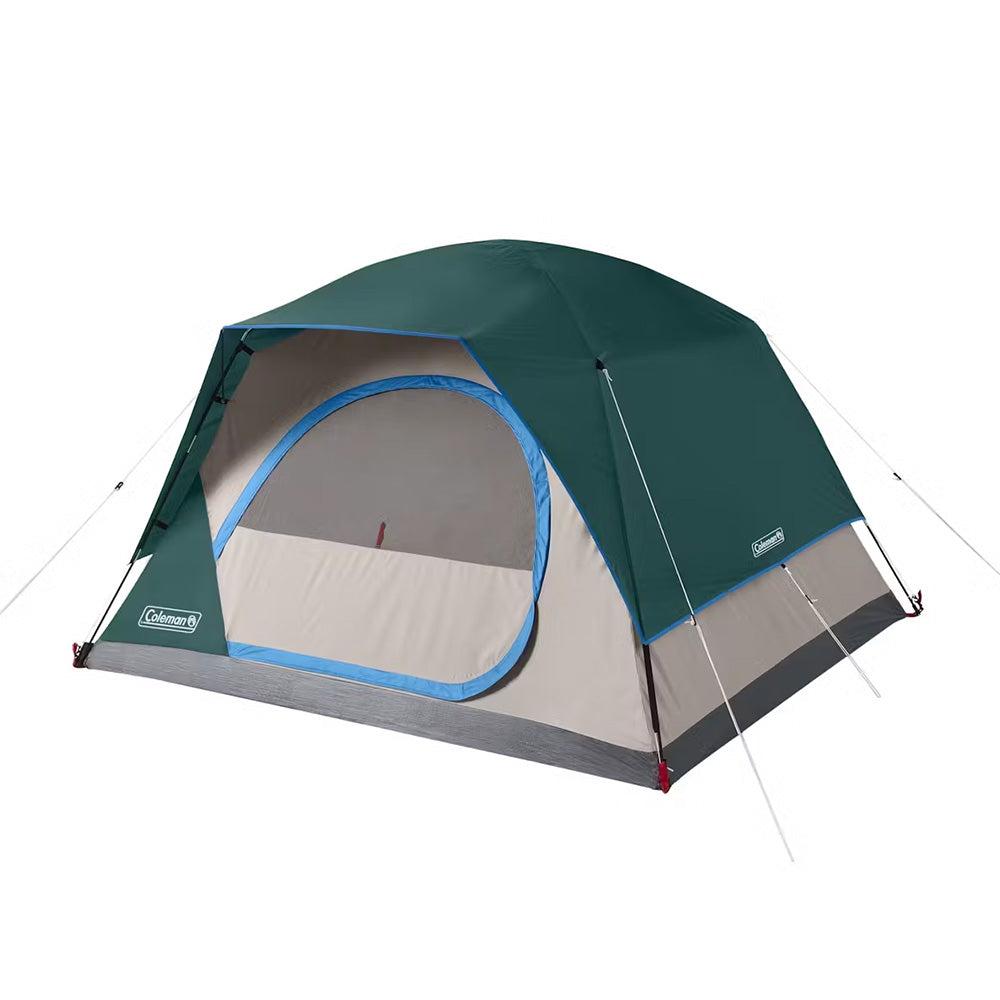 Coleman 4-Person Skydome Camping Tent - Evergreen, Easy Setup and Weatherproof Design by Coleman