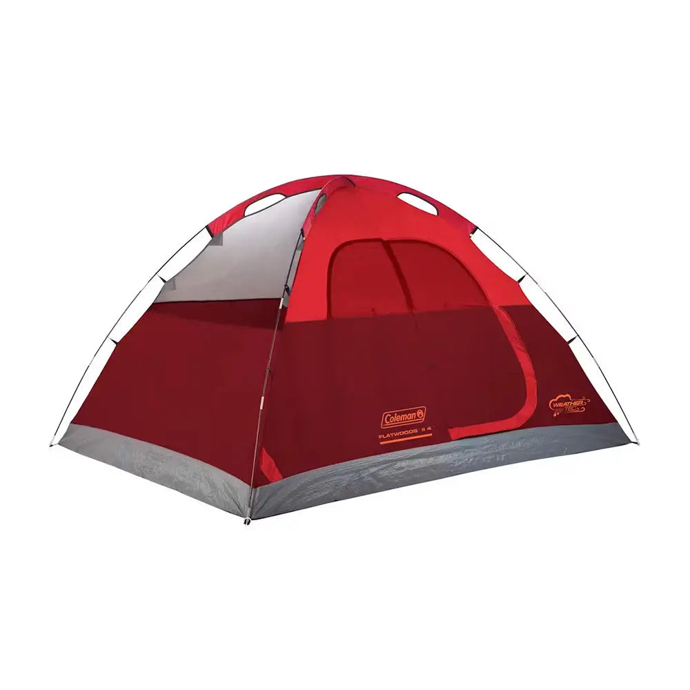 Coleman Flatwoods II 4-Person Lightweight Dome Tent - Red