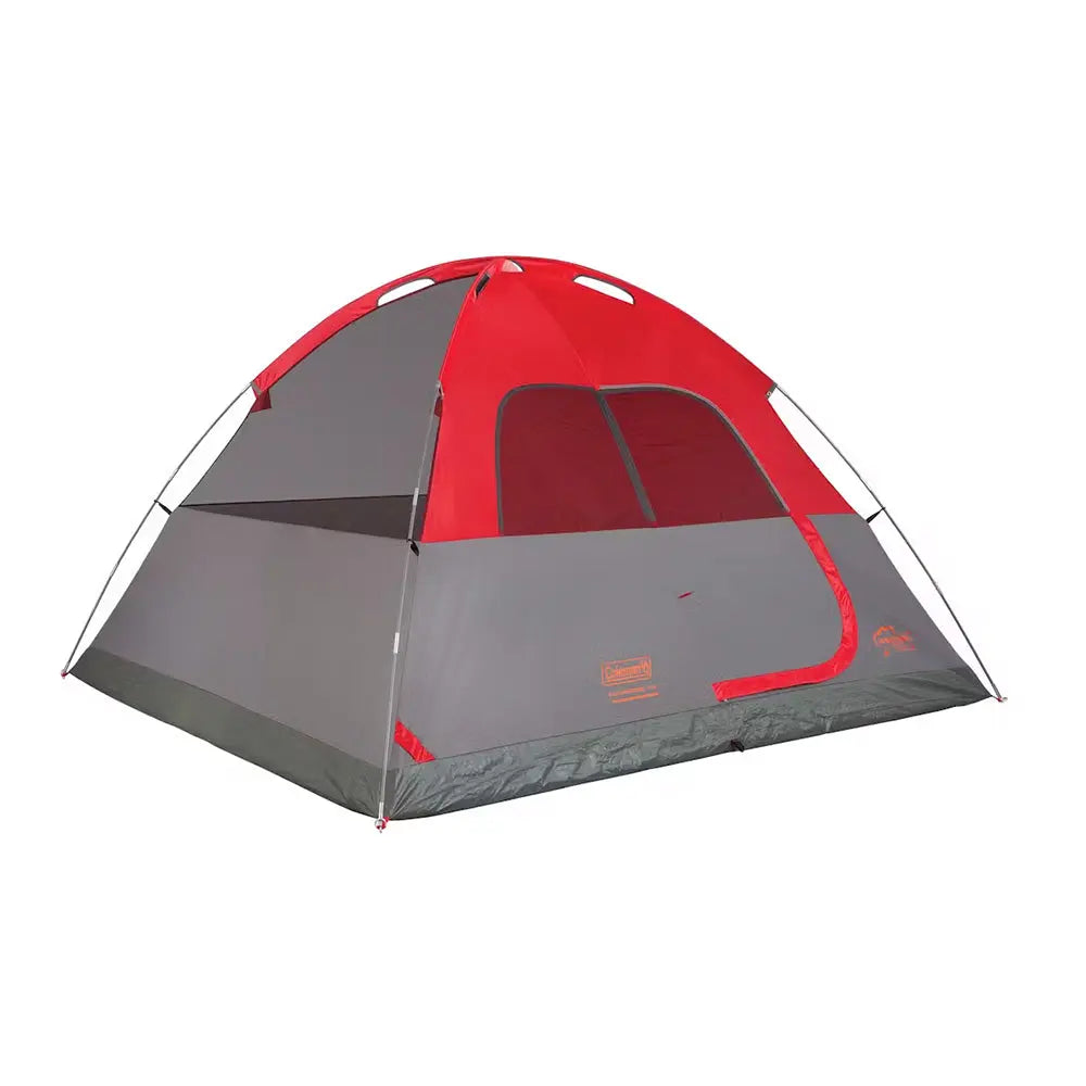 Coleman Flatwoods II 6-Person Lightweight Dome Camping Tent - Red