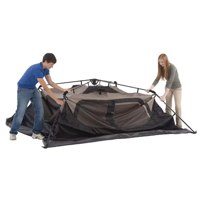 Coleman 6-Person Instant Cabin Tent Black with Quick Setup and WeatherTec Technology