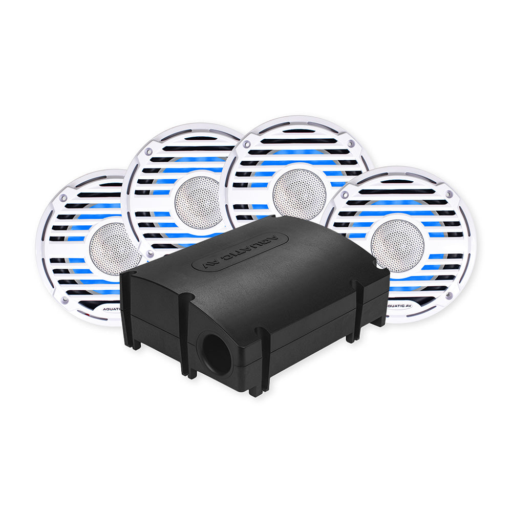 Aquatic AV PRO Classic White Platinum Kit with 6.5 Inch Speakers and SWA6 Bluetooth Subwoofer