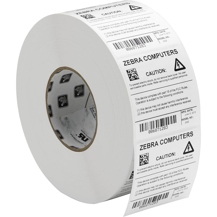 Zebra Technologies Corporation Z-Ultimate 3000T Thermal Label – 2 x 1.25 inches, Pack of 8 Rolls